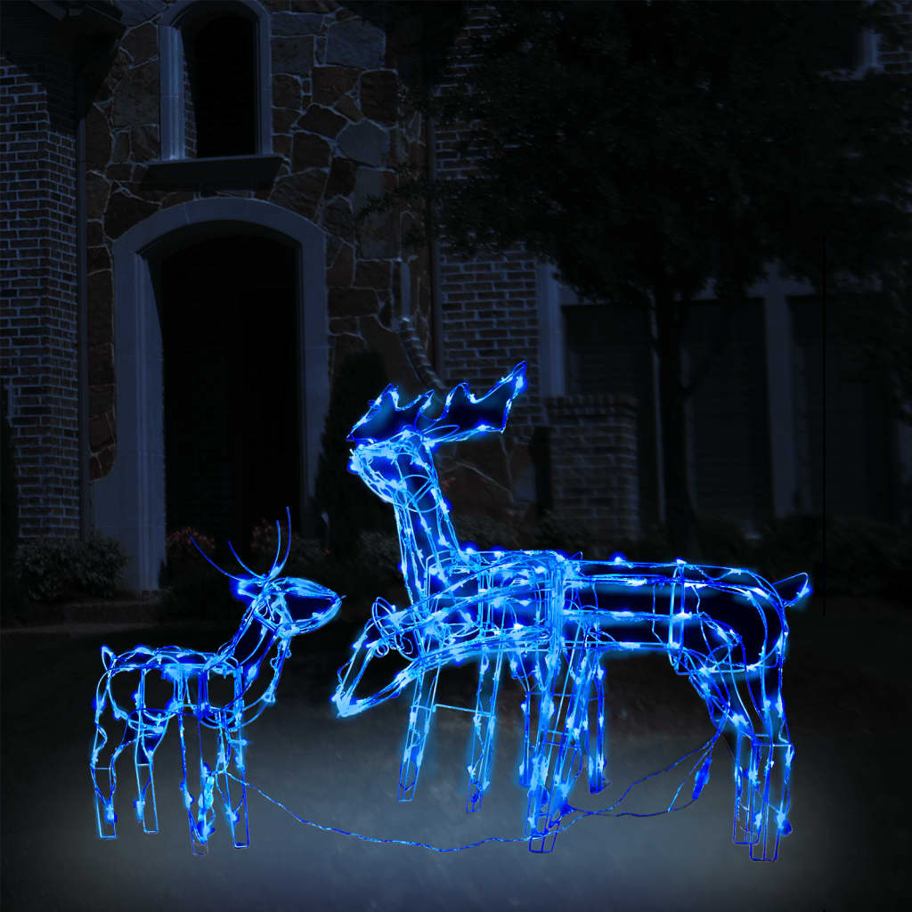 vidaXL 3-tlg. LED-Rentiere Set Weihnachtsdeko 229 LEDs