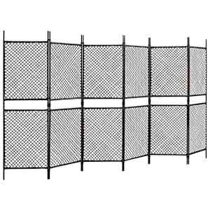 vidaXL Tvoros segmentas, rudos spalvos, 3,6x2m, poliratanas