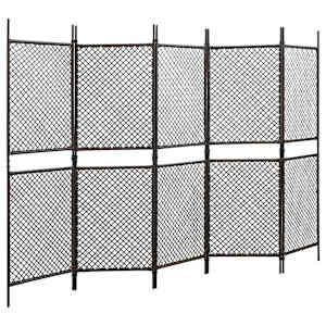 vidaXL Tvoros segmentas, rudos spalvos, 3x2m, poliratanas