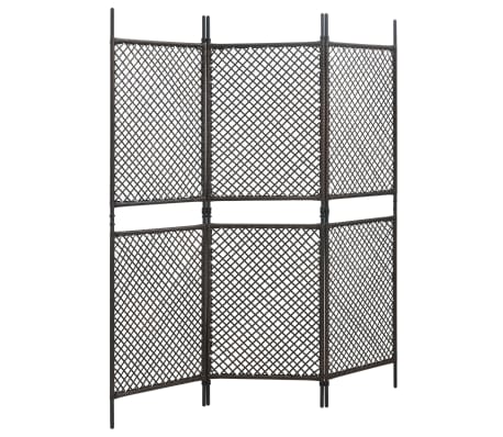 vidaXL Fence Panel Poly Rattan 1.8x2 m Brown