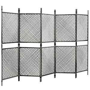 vidaXL Panneau de cl&ocirc;ture R&eacute;sine tress&eacute;e 3x2 m Anthracite