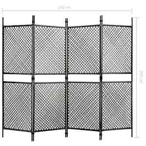 Plotový dílec polyratan 2,4 x 2 m antracitový - obrázek 6
