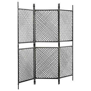 vidaXL Tvoros segmentas, antracito spalvos, 1,8x2m, poliratanas