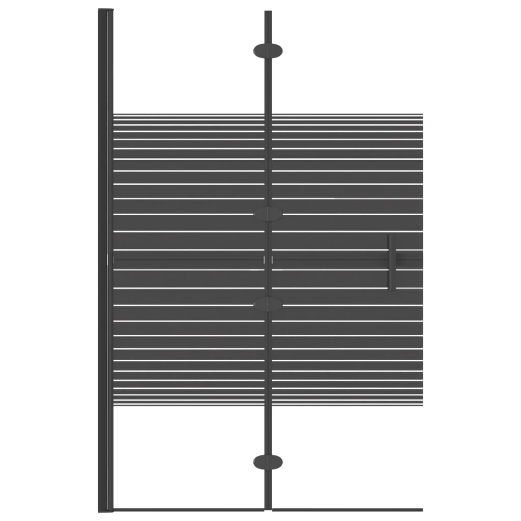 vidaXL fekete ESG zuhanykabin összecsukható ajtóval 80 x 140 cm
