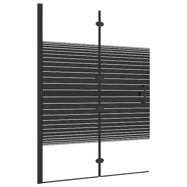 vidaXL volditav du&scaron;inurk, ESG-klaas, 100 x 140 cm, must
