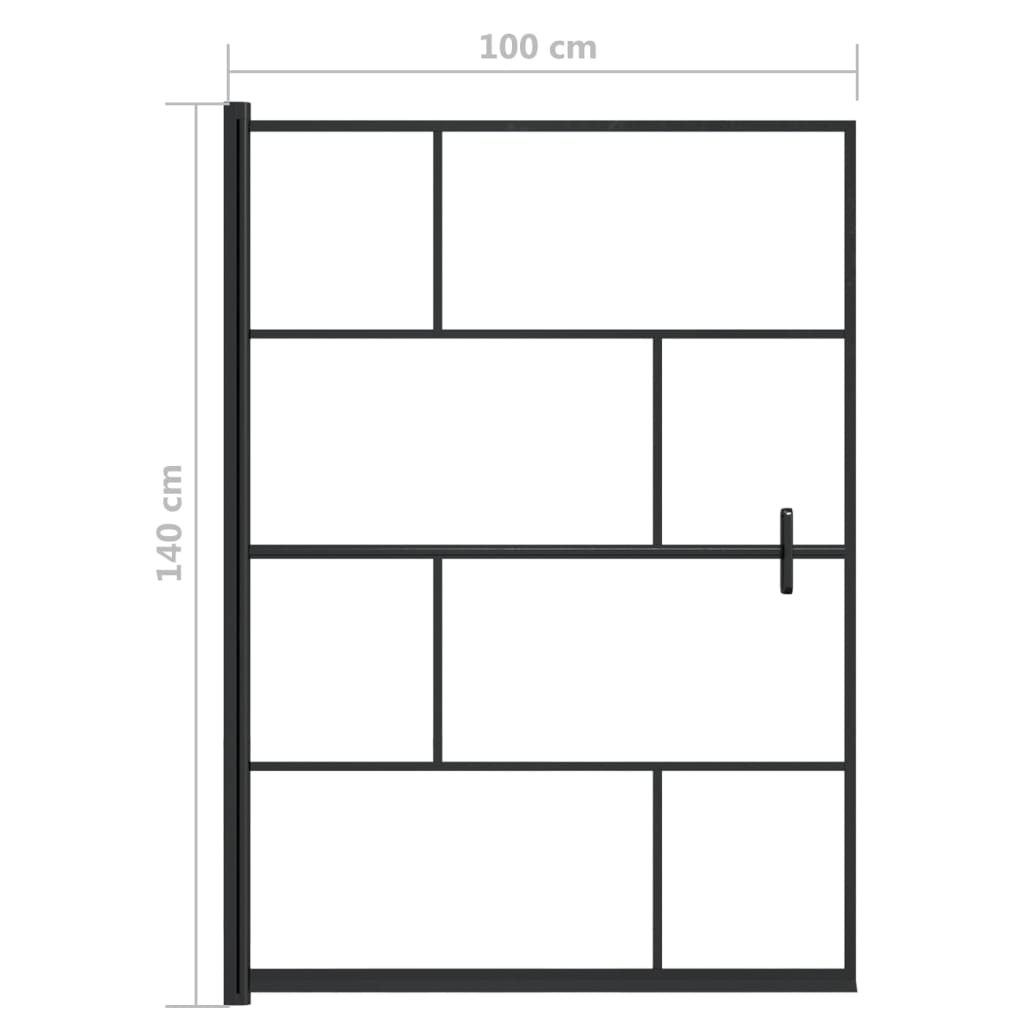 Shower Enclosure Shower Cabin Wall Screen for Home Bathroom ESG Black vidaXL - Picture 11 of 18