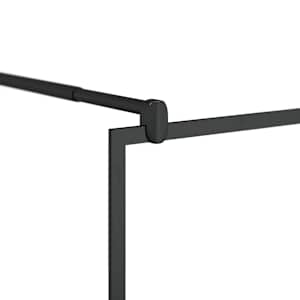 Zástěna do průchozí sprchy čiré ESG sklo 100 x 195 cm černá - obrázek 5