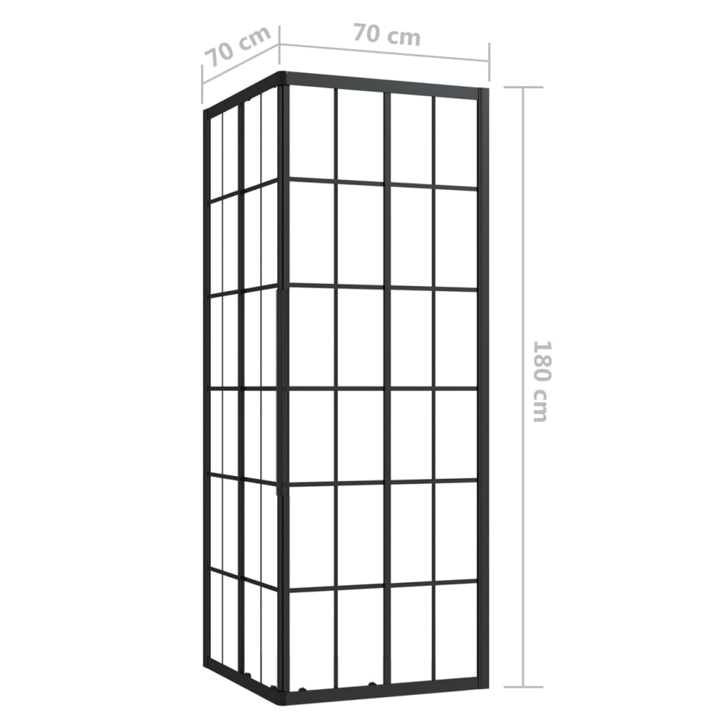 Dušo kabina, 70x70x180cm, vieno sluoksnio apsauginis stiklas | Stepinfit.lt