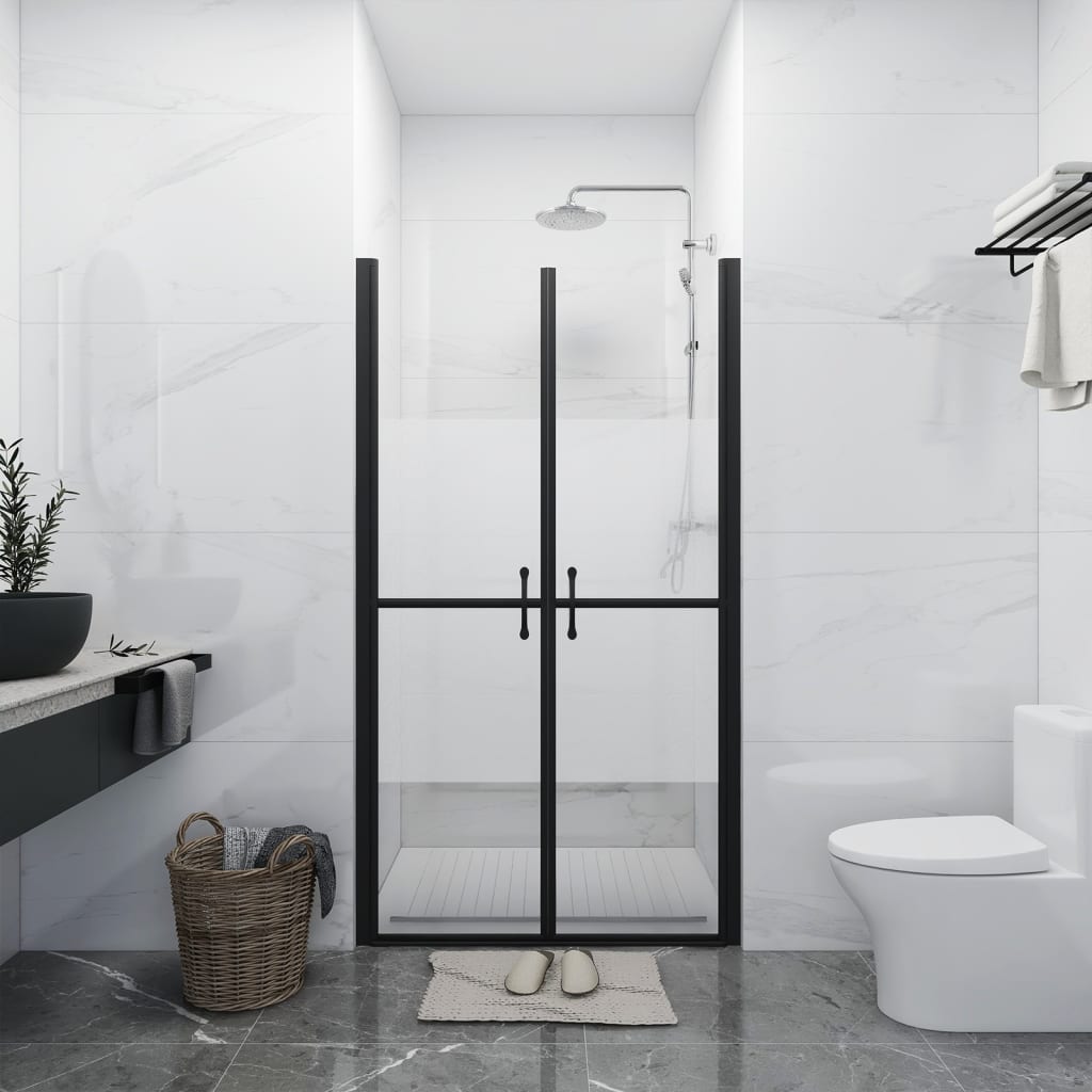 vidaXL Ușă cabină de duș, jumătate mată, (78-81)x190 cm, ESG vidaXL