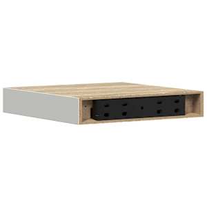 vidaXL seinariiul, tamm ja valge, 23 x 23,5 x 3,8 cm MDF