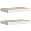 vidaXL seinariiulid, 2 tk, tamm ja valge, 40 x 23,5 x 3,8 cm MDF