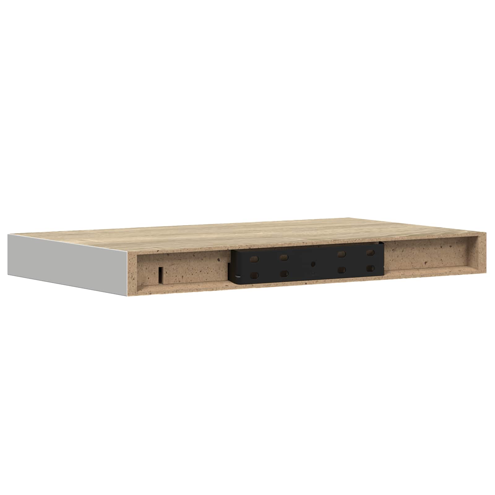 vidaXL Plovoucí nástěnné police 2 ks dub a bílé 40 x 23,5 x 3,8 cm MDF