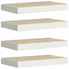 vidaXL seinariiulid, 4 tk, tamm ja valge, 40 x 23,5 x 3,8 cm MDF