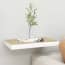  vidaXL tölgyszínű és fehér MDF lebegő fali polc 50 x 23 x 3,8 cm termék 2. képe