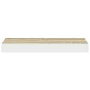 Plovoucí nástěnné police 2 ks dub a bílé 50 x 23 x 3,8 cm MDF - obrázek 7