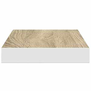Plovoucí nástěnné police 2 ks dub a bílé 50 x 23 x 3,8 cm MDF - obrázek 8