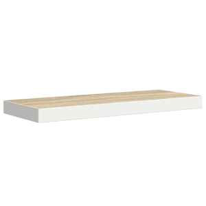 Plovoucí nástěnná police dub a bílá 60 x 23,5 x 3,8 cm MDF - obrázek 2