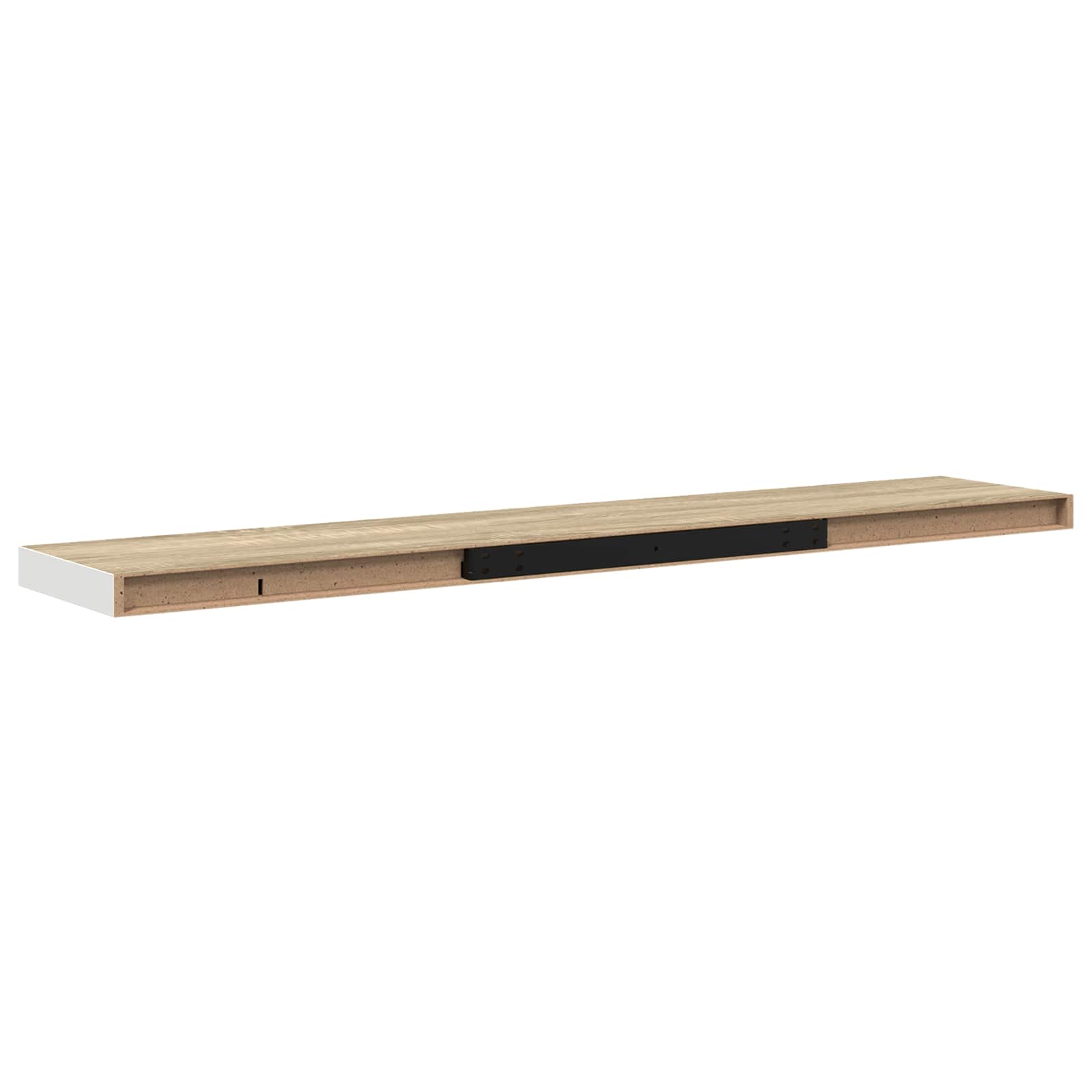 vidaXL Plovoucí nástěnné police 2 ks dub a bílé 120x23,5x3,8 cm MDF