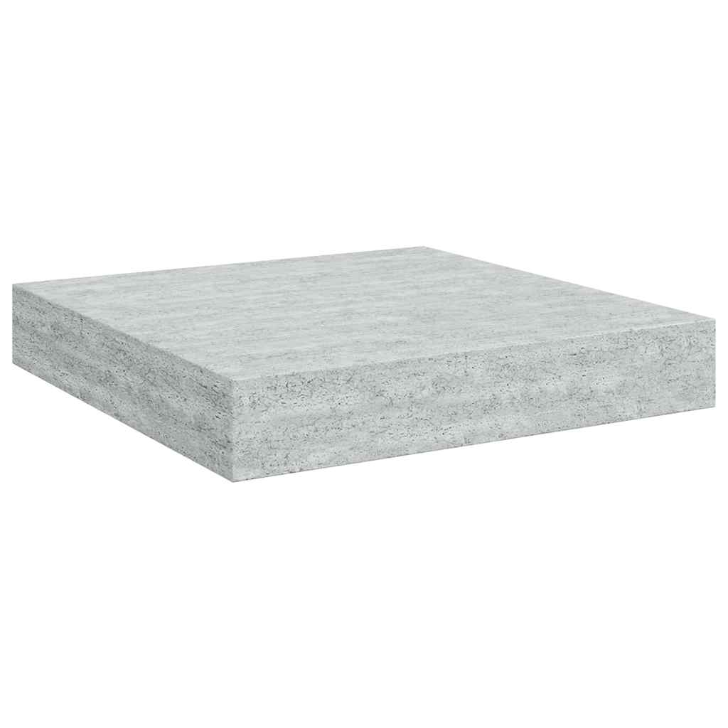 E-shop vidaXL Plávajúca nástenná polica betónovosivá 23x23,5x3,8 cm MDF