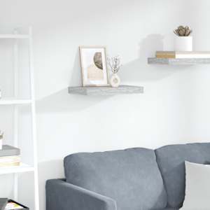 Stenska polica betonsko siva 40x23x3,8 cm MDF