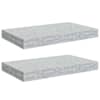 vidaXL seinariiulid, 2 tk, betoonhall, 40 x 23 x 3,8 cm MDF