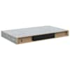 vidaXL seinariiulid, 2 tk, betoonhall, 40 x 23,5 x 3,8 cm MDF