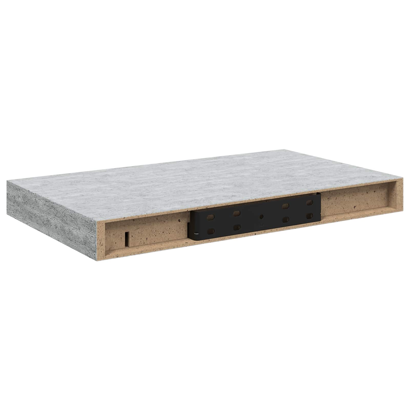 vidaXL Plovoucí nástěnné police 2 ks betonově šedé 40x23,5x3,8 cm MDF