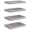 vidaXL seinariiulid, 4 tk, betoonhall, 40 x 23,5 x 3,8 cm MDF