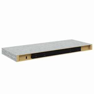 Plovoucí nástěnná police betonově šedá 60 x 23,5 x 3,8 cm MDF - obrázek 8