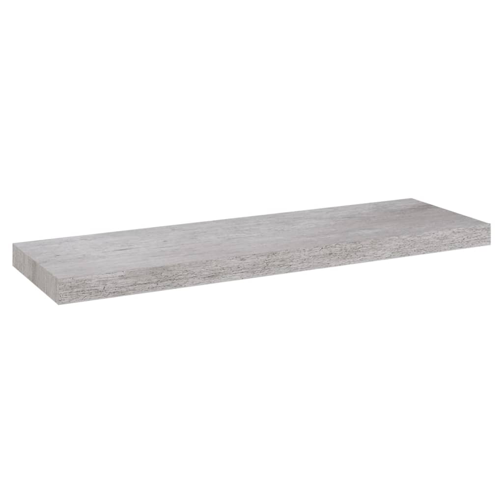 Image of vidaXL Floating Wall Shelf Concrete Grey 80x23.5x3.8 cm MDF