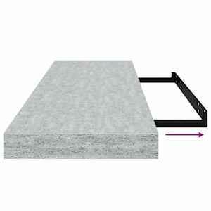 Plovoucí nástěnná police betonově šedá 80 x 23,5 x 3,8 cm MDF - obrázek 10