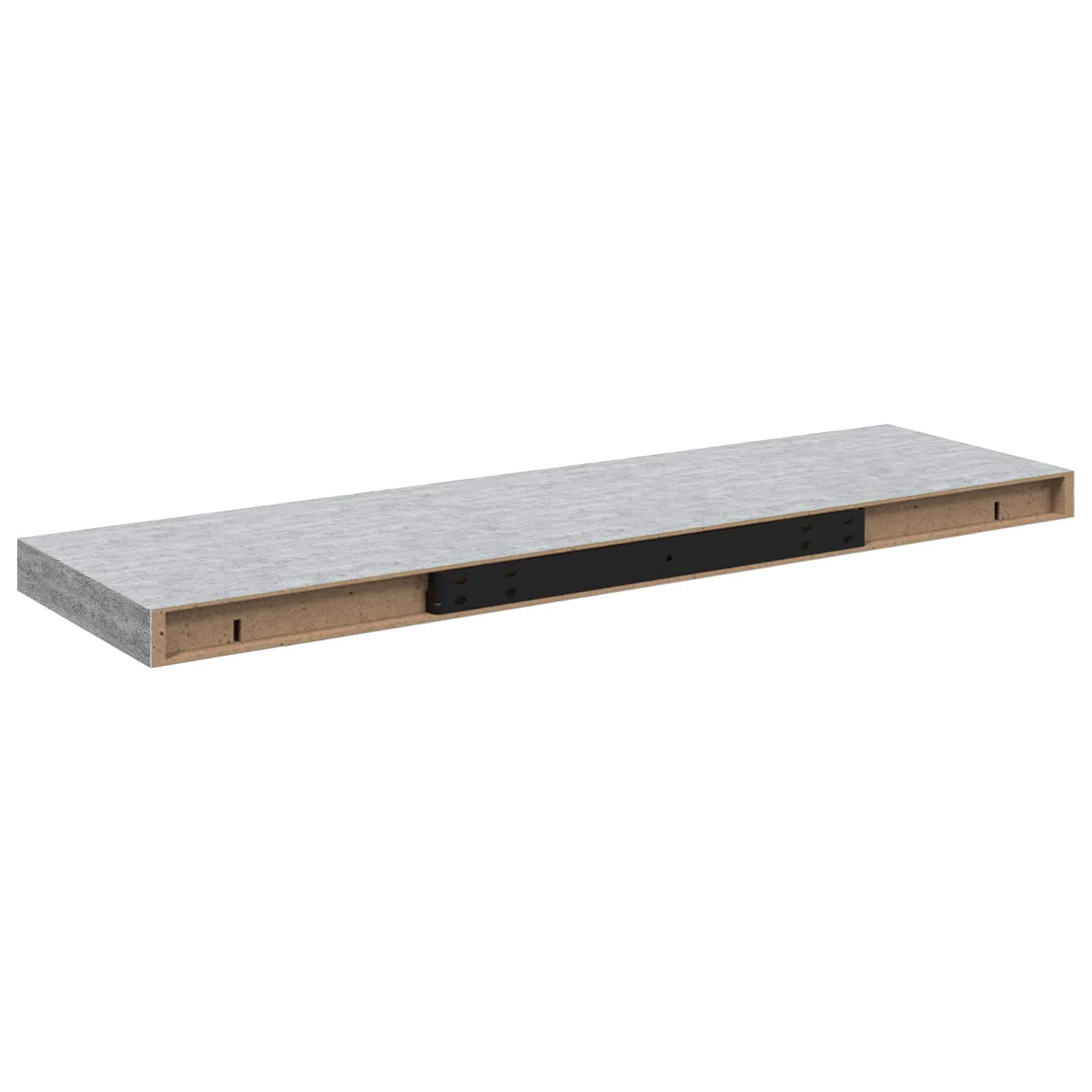 vidaXL Plovoucí nástěnná police betonově šedá 80 x 23,5 x 3,8 cm MDF