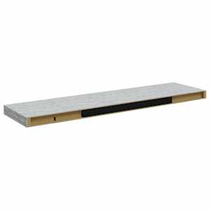 Plovoucí nástěnná police betonově šedá 90 x 23,5 x 3,8 cm MDF - obrázek 8