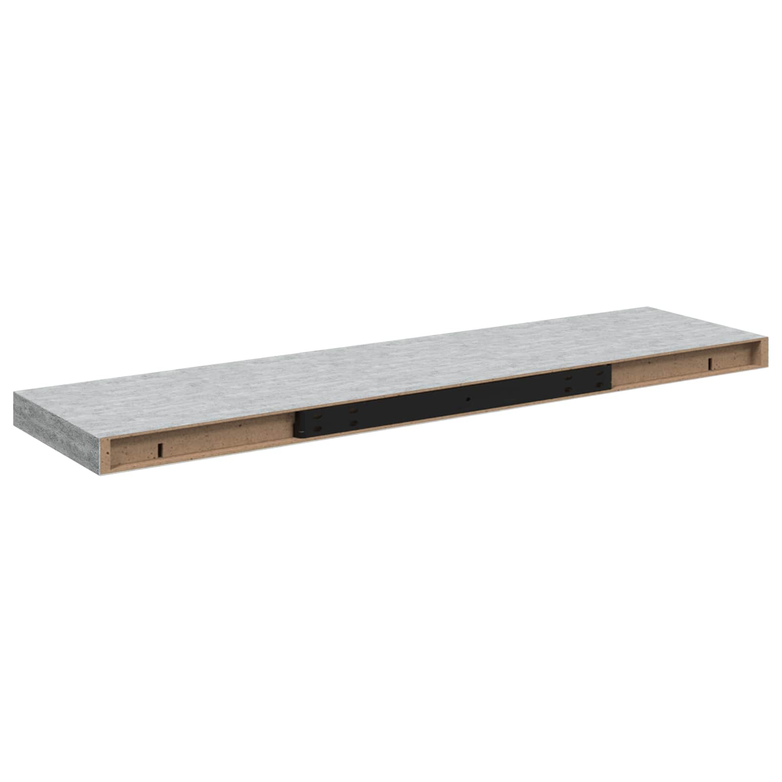 vidaXL Plovoucí nástěnné police 2 ks betonově šedé 90x23,5x3,8 cm MDF