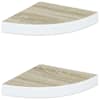 vidaXL nurgariiulid 2 tk, tamm ja valge, 25 x 25 x 3,8 MDF