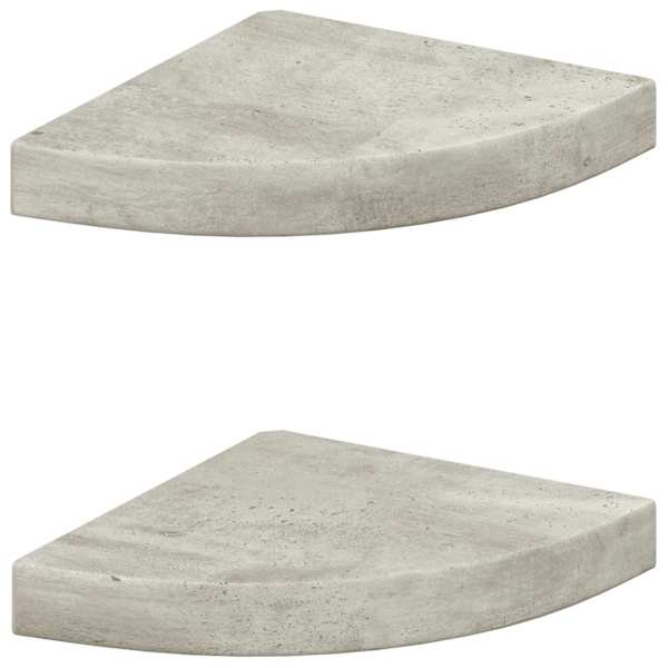 vidaXL nurgariiulid 2 tk, betoonhall, 25 x 25 x 3,8 cm MDF