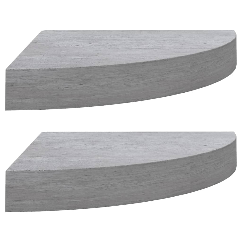 

vidaXL Wall Corner Shelves 2 pcs Concrete Gray 9.8"x9.8"x1.4" MDF