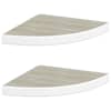 vidaXL nurgariiulid 2 tk, tamm ja valge, 35 x 35 x 3,8 MDF
