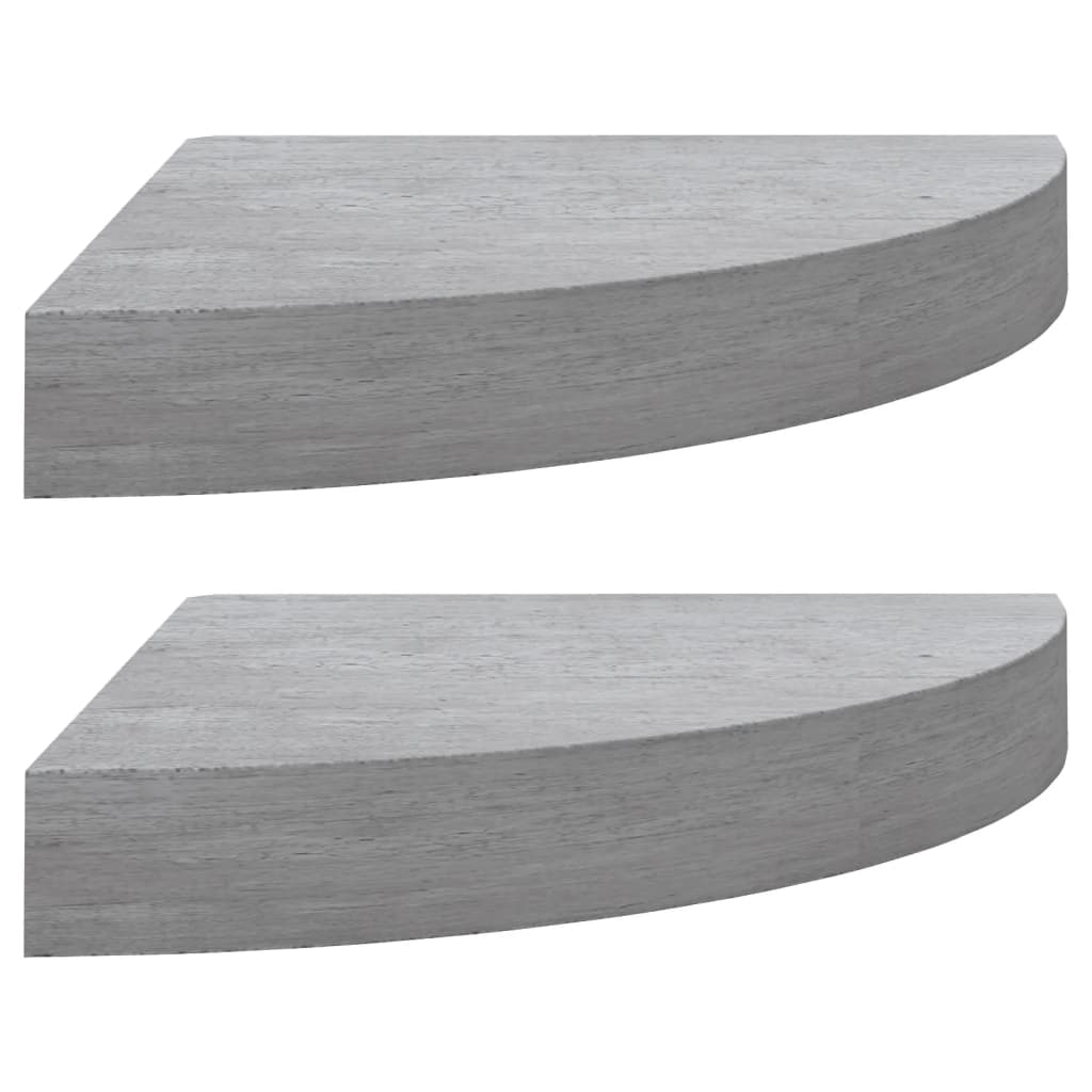 

vidaXL Wall Corner Shelves 2 pcs Concrete Gray 13.7"x13.7"x1.4" MDF
