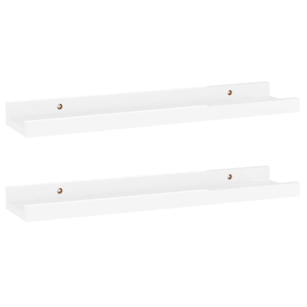 

vidaXL Wall Shelves 2 pcs High Gloss White 15.7"x3.5"x1.2"