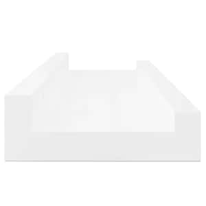 Nástěnné police 2 ks bílé s vysokým leskem 40 x 9 x 3 cm - obrázek 7