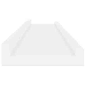 Nástěnné police 2 ks bílé s vysokým leskem 80 x 9 x 3 cm - obrázek 6