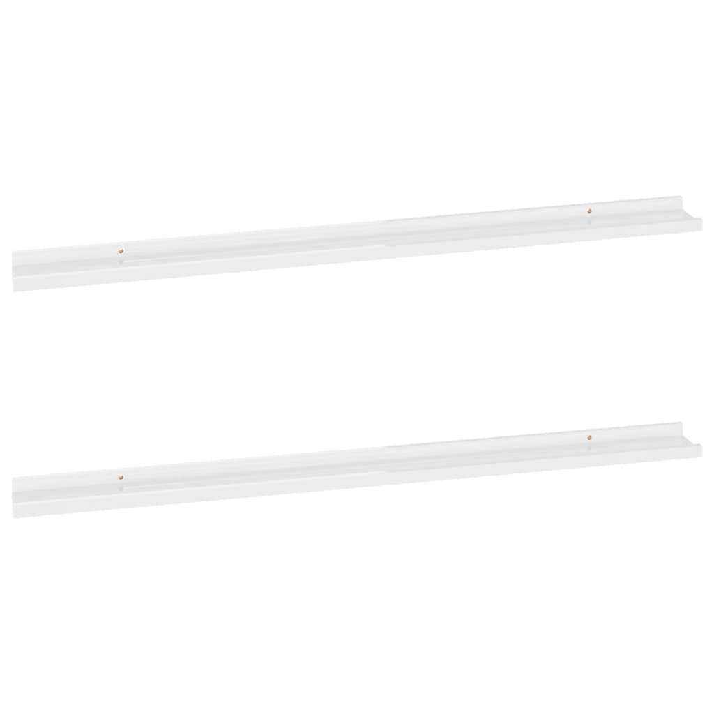 

vidaXL Wall Shelves 2 pcs High Gloss White 45.3"x3.5"x1.2"