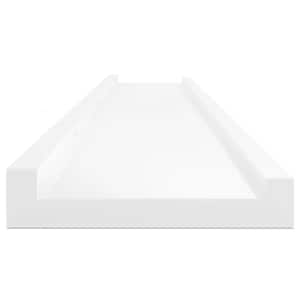 Nástěnné police 2 ks bílé s vysokým leskem 115 x 9 x 3 cm - obrázek 6