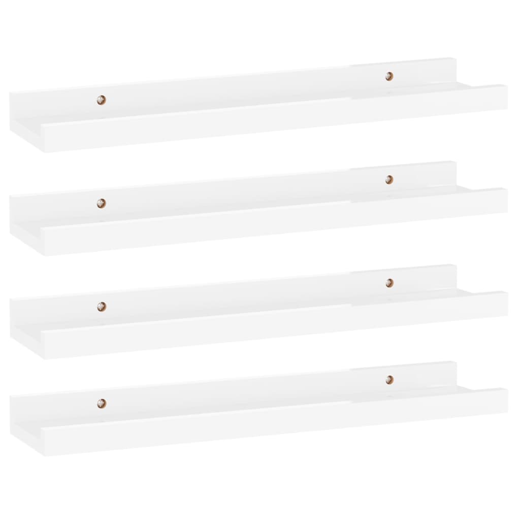 

vidaXL Wall Shelves 4 pcs High Gloss White 15.7"x3.5"x1.2"