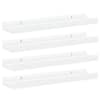 vidaXL seinariiulid, 4 tk, valge, 40 x 9 x 3 cm