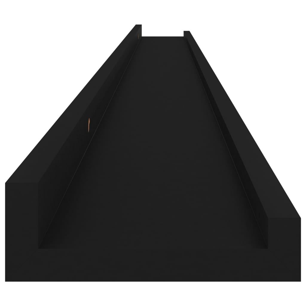 4 db fekete fali polc 115 x 9 x 3 cm 