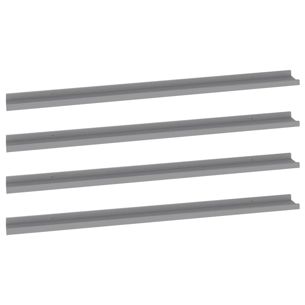 

vidaXL Wall Shelves 4 pcs Gray 45.3"x3.5"x1.2"