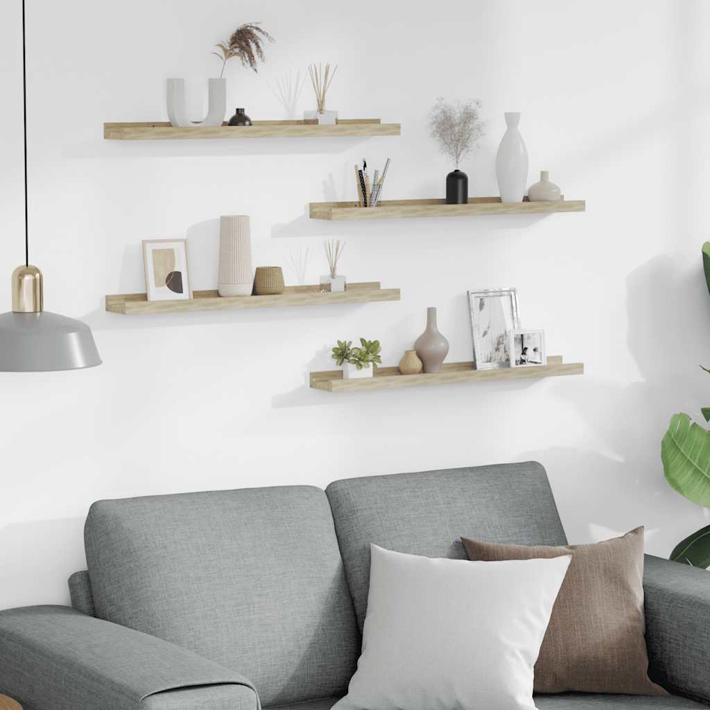 Thumbnail - vidaXL Wandregale 4 Stk. Sonoma-Eiche 60x9x3 cm