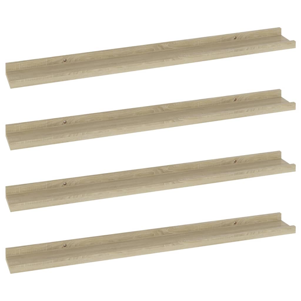 

vidaXL Wall Shelves 4 pcs Sonoma Oak 31.5"x3.5"x1.2"